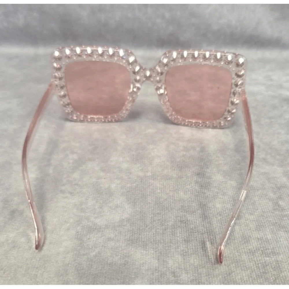 Pink Stylish Fun Glasses Rhinestones